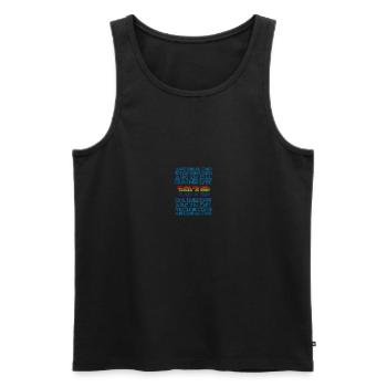 1978 - Männer Premium Bio Tank Top - Schwarz - Vorne - AI Model Male 178 light (178cm)