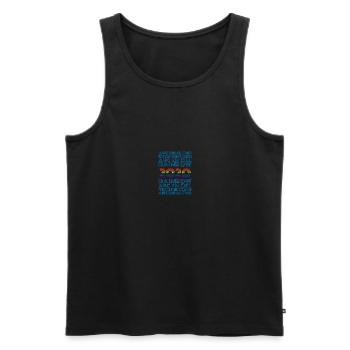 Rainbow 2020 - Men's Premium Organic Tank Top - black - Front - AI Model Male 178 light (178cm)