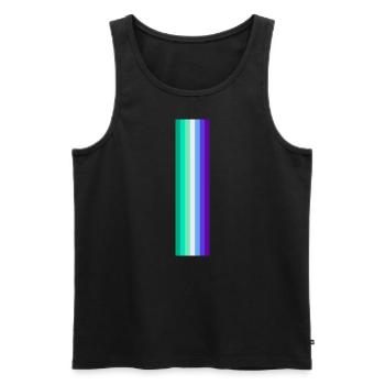 Human Human Rainbow Gift Idea Rainbow flag - Men's Premium Organic Tank Top - black - Front - AI Model Male 178 light (178cm)