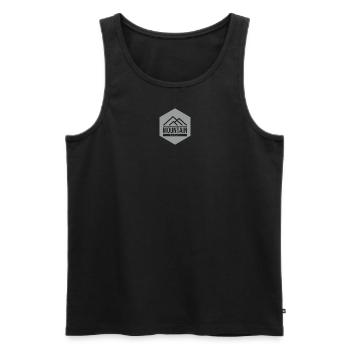 Montagnes Gris - Débardeur bio Premium Homme - noir - Devant - Michal (187cm)