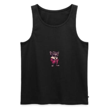Hyäne Winter - Männer Premium Bio Tank Top - Schwarz - Vorne - Michal (187cm)