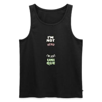 Funny funny Unique cool humor vector - Men's Premium Organic Tank Top - black - Front - AI Model Male 178 light (178cm)