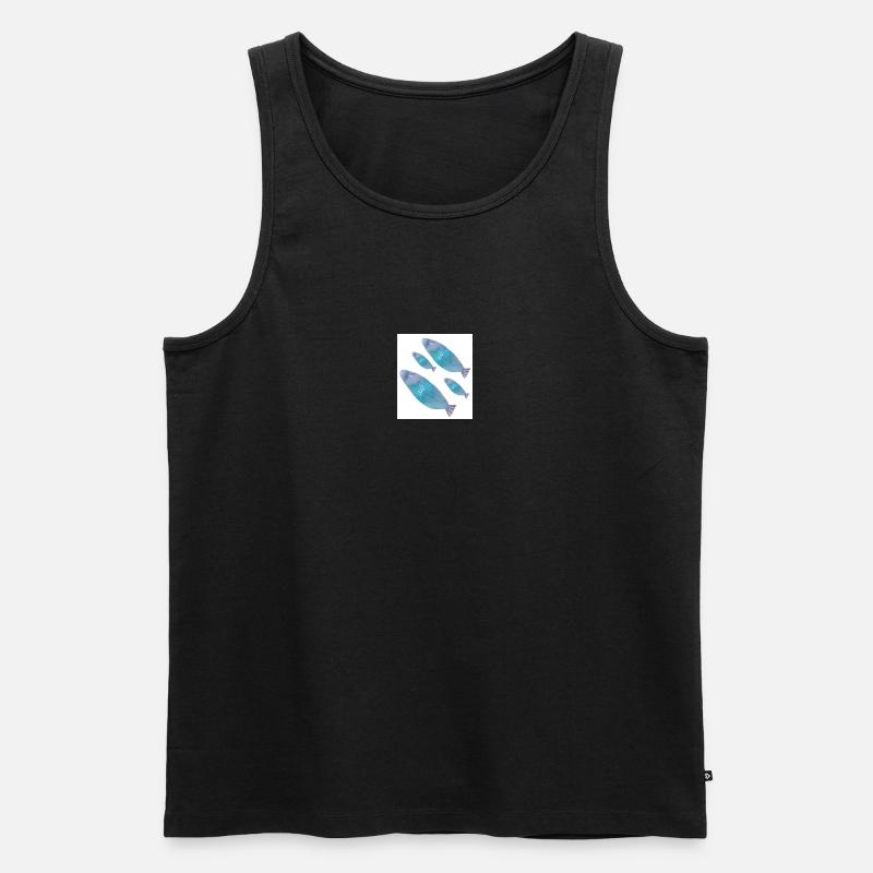 Fische - Männer Premium Bio Tank Top - Schwarz