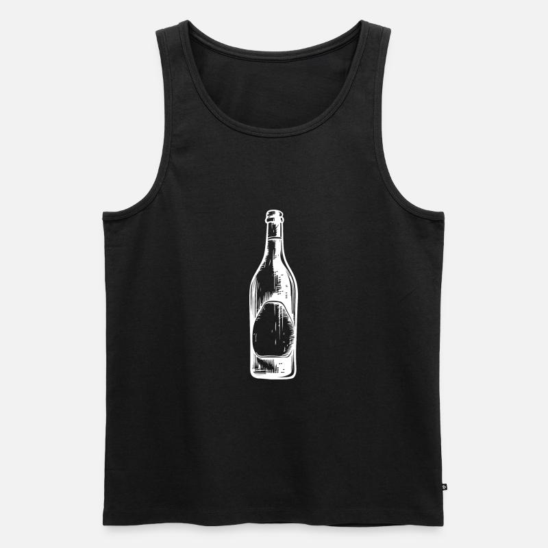 Bierflasche Bier - Männer Premium Bio Tank Top - Schwarz
