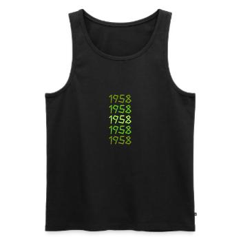 Chef 1958 - Men's Premium Organic Tank Top - black - Front - AI Model Male 178 light (178cm)