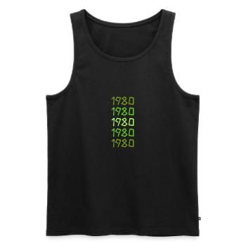 Barbecue 1980 - Men's Premium Organic Tank Top - black - Front - Michal (187cm)