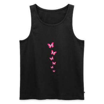 schmetterlinge - Männer Premium Bio Tank Top - Schwarz - Vorne - AI Model Male 178 light (178cm)