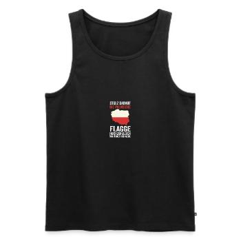 Pole Polnisch Polen - Männer Premium Bio Tank Top - Schwarz - Vorne - Michal (187cm)