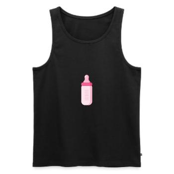 Baby Water Bottle - Men's Premium Organic Tank Top - black - Front - Michal (187cm)