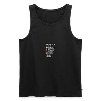 Friedrich Name Geschenk - Männer Premium Bio Tank Top - Schwarz - Vorne - Michal (187cm)