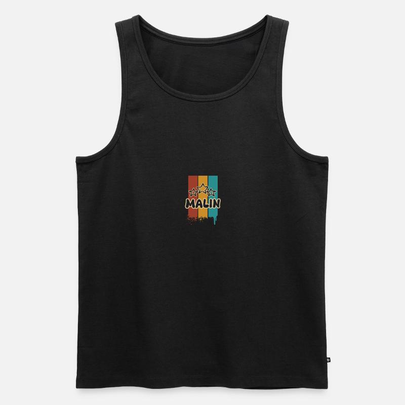 Malin Malin - Männer Premium Bio Tank Top - Schwarz