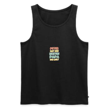Baby Peter - Men's Premium Organic Tank Top - black - Front - Michal (187cm)