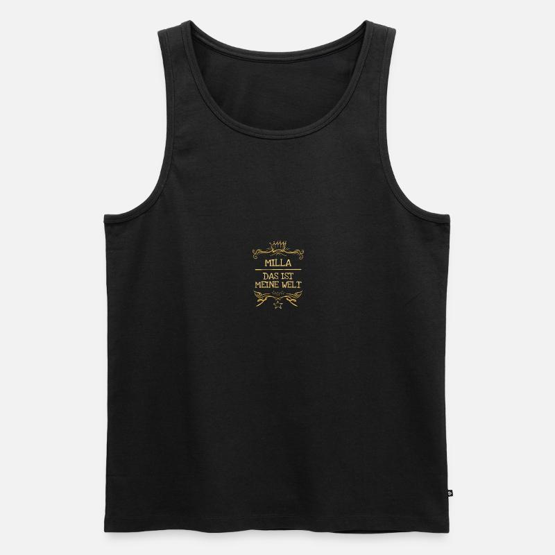 Milla als Mädchenname - Männer Premium Bio Tank Top - Schwarz