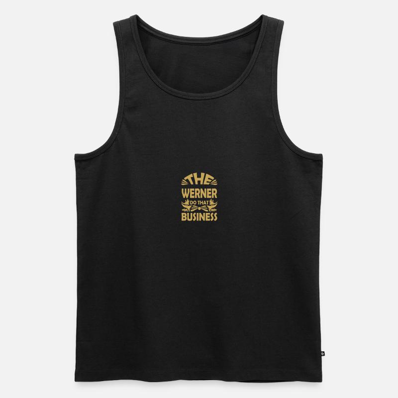 Werner - Männer Premium Bio Tank Top - Schwarz
