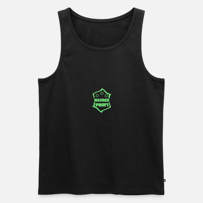 Beruf Maurer - Männer Premium Bio Tank Top - Schwarz