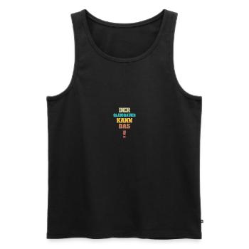 Gleisbauer als Lustig - Männer Premium Bio Tank Top - Schwarz - Vorne - AI Model Male 178 light (178cm)