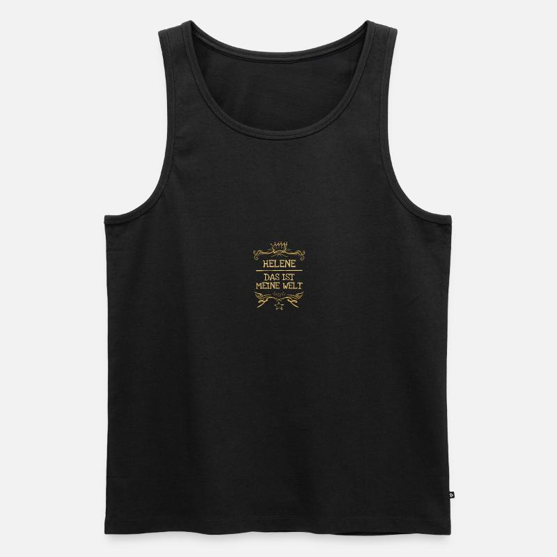 Helene als Mädchenname - Männer Premium Bio Tank Top - Schwarz