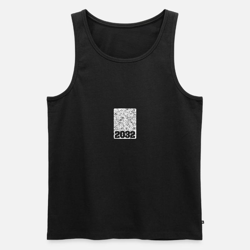 Nummer 2032 - Männer Premium Bio Tank Top - Schwarz