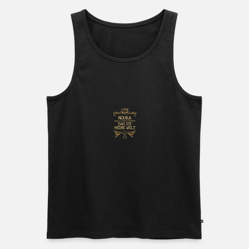 Noura als Mädchenname - Männer Premium Bio Tank Top - Schwarz
