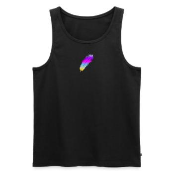 Feather Feeling #1 - Männer Premium Bio Tank Top - Schwarz - Vorne - Michal (187cm)