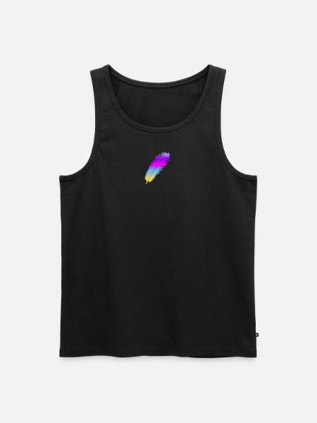 Feather Feeling #1 - Männer Premium Bio Tank Top - Schwarz