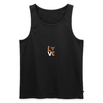 Cow Cattle Highland Cattle - Men's Premium Organic Tank Top - black - Front - AI Model Male 178 light (178cm)