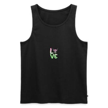 Cow Cattle Highland Cattle - Men's Premium Organic Tank Top - black - Front - AI Model Male 178 light (178cm)