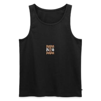 vache bovin papa père bovins highland - Débardeur bio Premium Homme - noir - Devant - Michal (187cm)