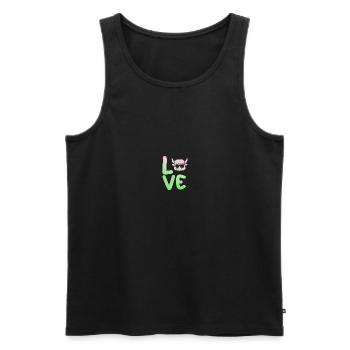 Büffel Rind Ochsen - Männer Premium Bio Tank Top - Schwarz - Vorne - AI Model Male 178 light (178cm)