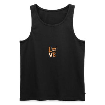 Büffel Rind Ochsen - Männer Premium Bio Tank Top - Schwarz - Vorne - AI Model Male 178 light (178cm)