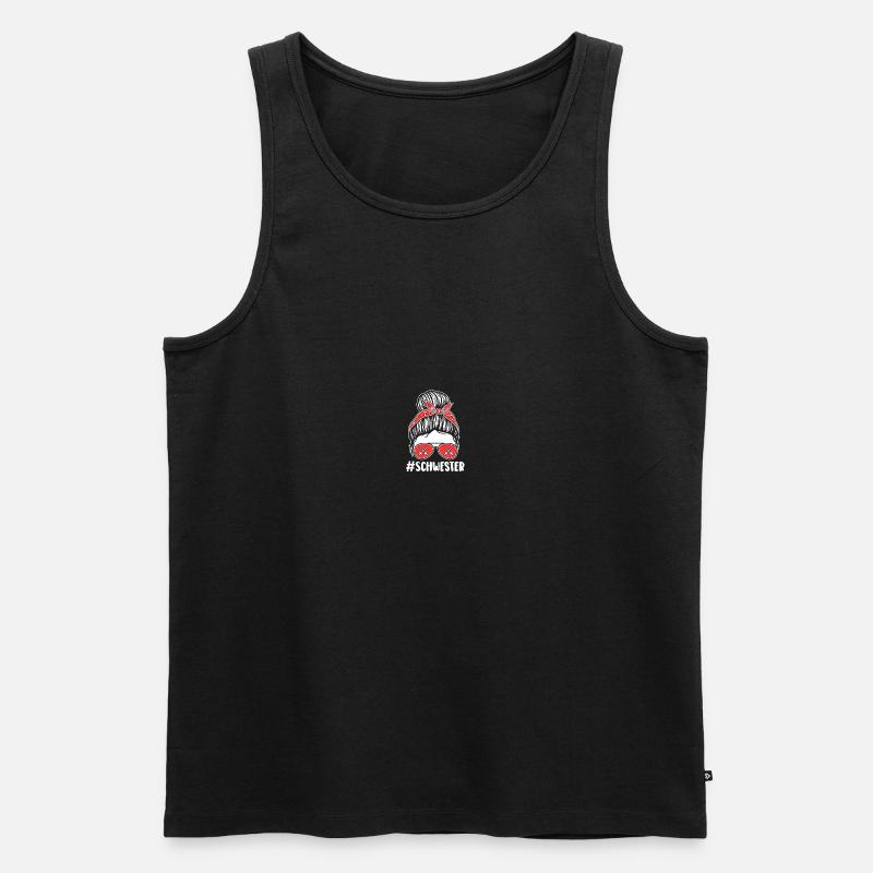 Fechter Schwester Fechten - Männer Premium Bio Tank Top - Schwarz