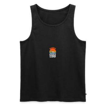 Maître maçon Compagnon maçon - Débardeur bio Premium Homme - noir - Devant - Michal (187cm)