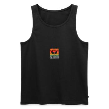 Maître maçon Compagnon maçon - Débardeur bio Premium Homme - noir - Devant - Michal (187cm)