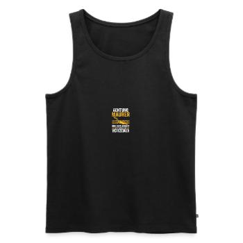 Maître maçon Compagnon maçon - Débardeur bio Premium Homme - noir - Devant - Michal (187cm)