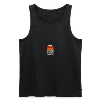 Maître maçon Compagnon maçon - Débardeur bio Premium Homme - noir - Devant - Michal (187cm)