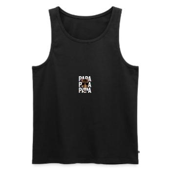 Reiten Papa Vater Pferd - Männer Premium Bio Tank Top - Schwarz - Vorne - AI Model Male 178 light (178cm)