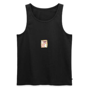 Pig - Men's Premium Organic Tank Top - black - Front - Michal (187cm)