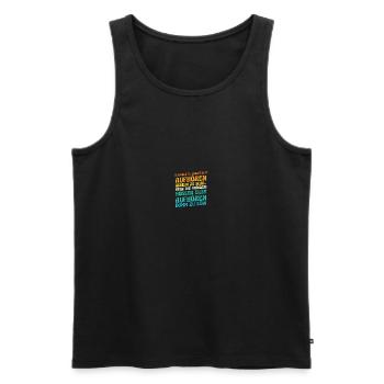 I wanted to stop being mean - Men's Premium Organic Tank Top - black - Front - Michal (187cm)