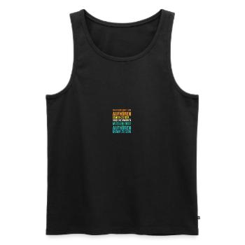 I wanted to stop being mean - Men's Premium Organic Tank Top - black - Front - Michal (187cm)