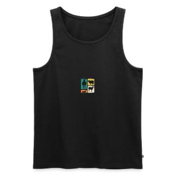 Schäfer Schaf - Männer Premium Bio Tank Top - Schwarz - Vorne - Michal (187cm)