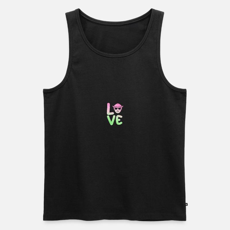 Schäfer Schaf - Männer Premium Bio Tank Top - Schwarz