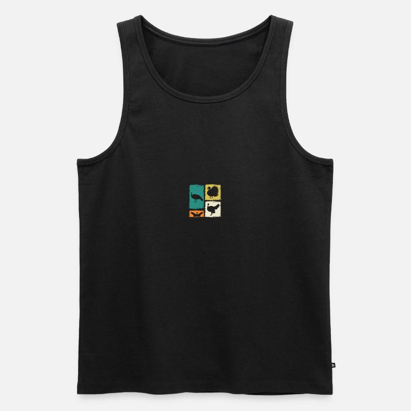 Truthahn - Männer Premium Bio Tank Top - Schwarz