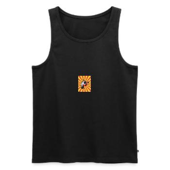 Hühner Hahn Perlhuhn - Männer Premium Bio Tank Top - Schwarz - Vorne - AI Model Male 178 light (178cm)