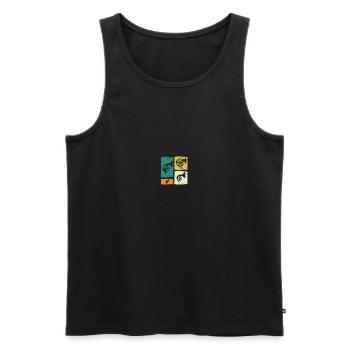 Hornist Waldhorn - Männer Premium Bio Tank Top - Schwarz - Vorne - AI Model Male 178 light (178cm)