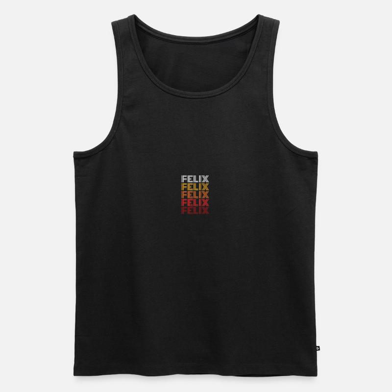 Felix - Männer Premium Bio Tank Top - Schwarz