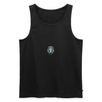 Löwe Florian - Männer Premium Bio Tank Top - Schwarz - Vorne - AI Model Male 178 light (178cm)