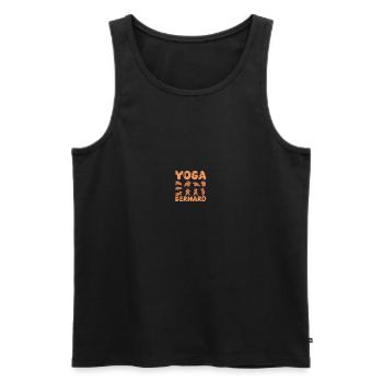 Yoga pour chat Gerhard - Débardeur bio Premium Homme - noir - Devant - Michal (187cm)