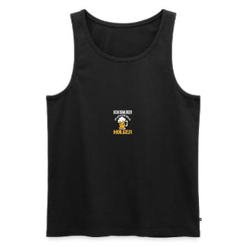 Bière Amateurs de bière Alcool Célébrer Holger - Débardeur bio Premium Homme - noir - Devant - AI Model Male 178 light (178cm)