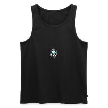Leo Holger - Débardeur bio Premium Homme - noir - Devant - AI Model Male 178 light (178cm)
