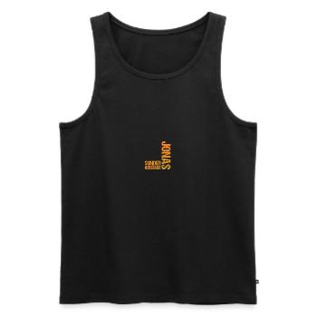 Jonas - Männer Premium Bio Tank Top - Schwarz - Vorne - AI Model Male 178 light (178cm)